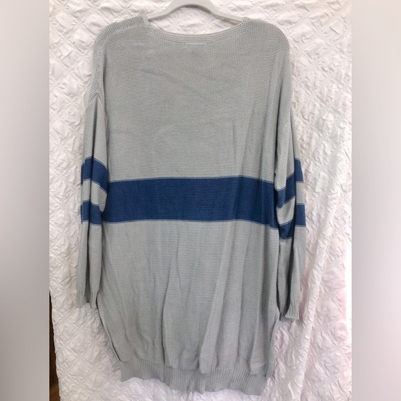 Southern Shirt Co. Relaxed Cotton Sweater Gray + Blue sz. Small - Picture 4 of 5